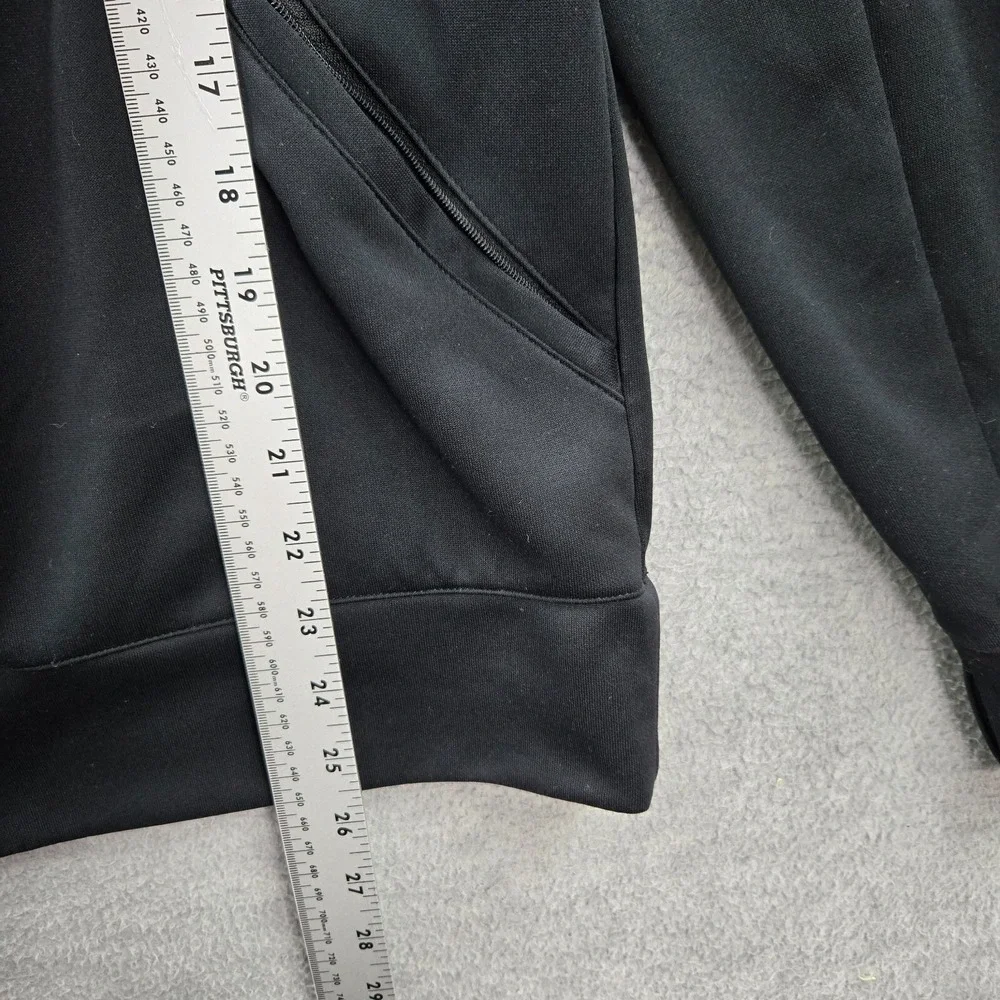 Nike Women Jacket Large Black Track Logo Swoosh Embroidered Pockets Full Zip - Picture 5 of 12